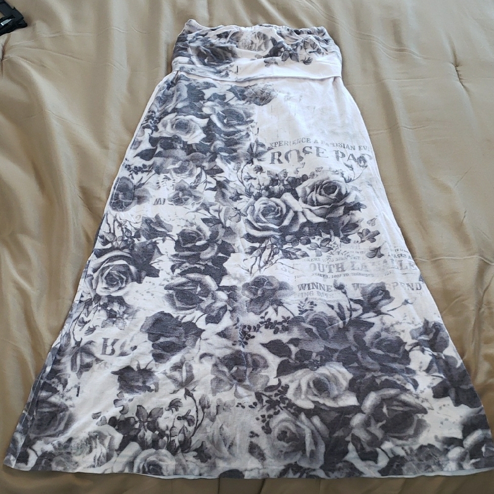 Floral Gray Skirt